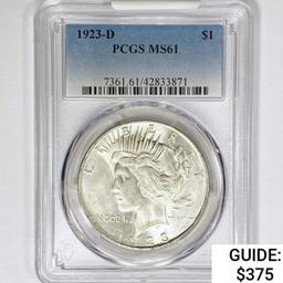 1923-D Silver Peace Dollar PCGS MS61