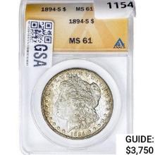 1894-S Morgan Silver Dollar ANACS MS61