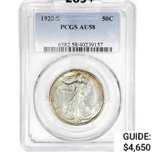 1920-S Walking Liberty Half Dollar PCGS AU58