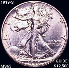 1919-S Walking Liberty Half Dollar CHOICE BU