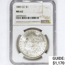 1883-CC Morgan Silver Dollar NGC MS62