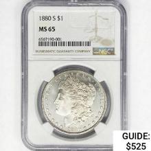 1880-S Morgan Silver Dollar NGC MS65