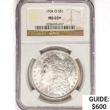 1904-O Morgan Silver Dollar NGC MS65+