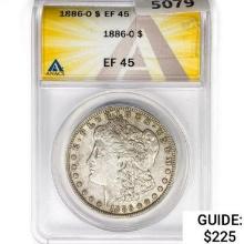 1886-O Morgan Silver Dollar ANACS EF45