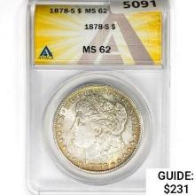 1878-S Morgan Silver Dollar ANACS MS62