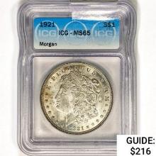 1921 Morgan Silver Dollar ICG MS65