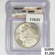 1883-CC Morgan Silver Dollar ICG MS65