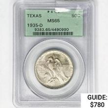 1935-D Texas Half Dollar PCGS MS65