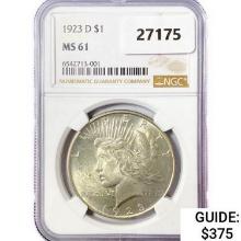 1923-D Silver Peace Dollar NGC MS61