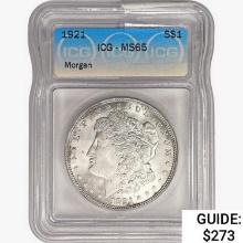 1921 Morgan Silver Dollar ICG MS65