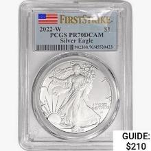 2022-W American 1oz SILV Eagle PCGS PR70 DCAM