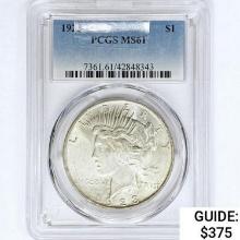 1923-D Silver Peace Dollar PCGS MS61