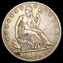 1855-O Seated Liberty Half Dollar CLOSELY UNCIRCUL