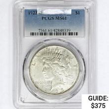 1923-D Silver Peace Dollar PCGS MS61