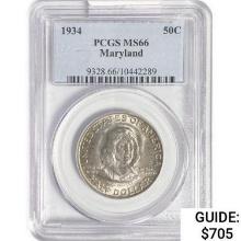 1934 Maryland Half Dollar PCGS MS66