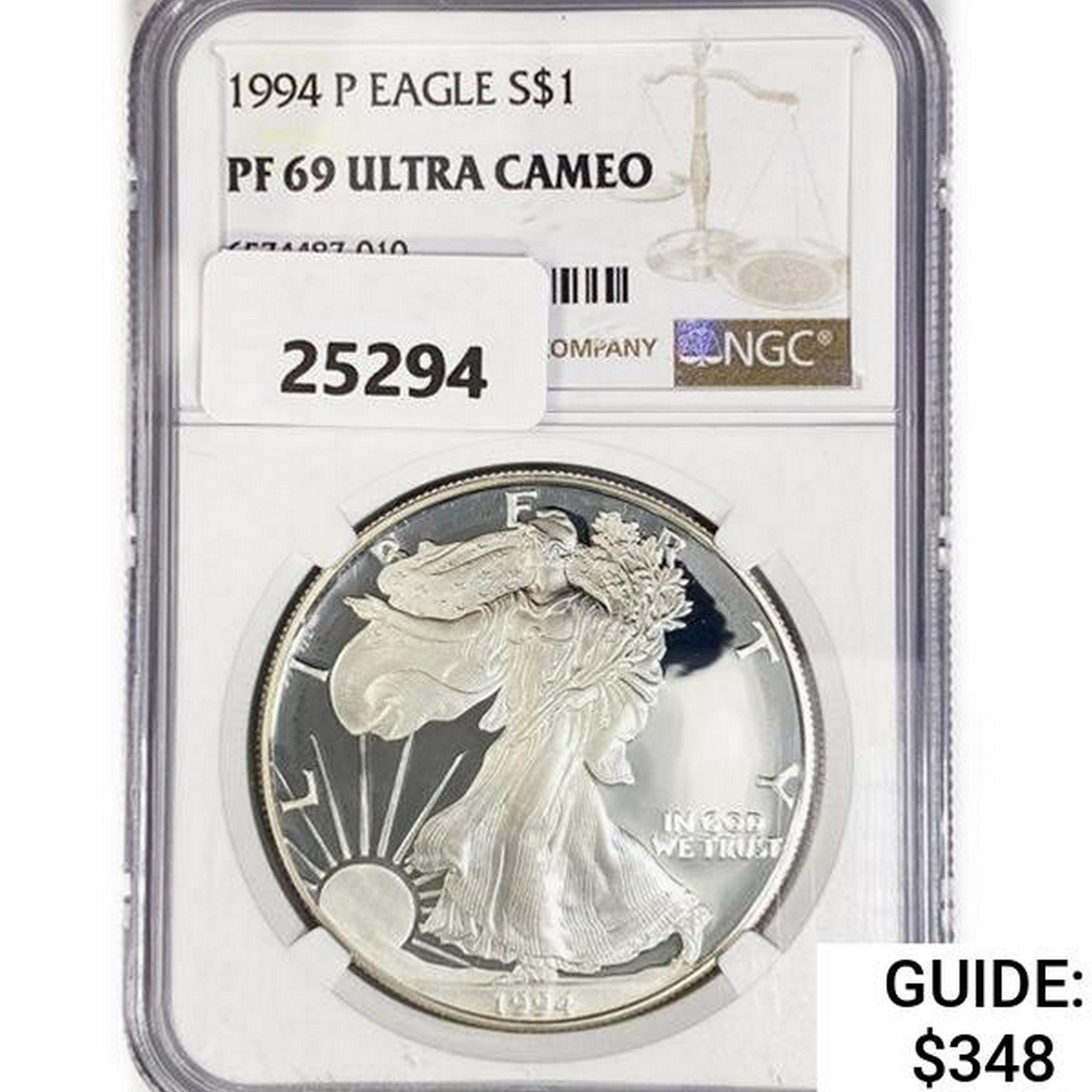 1994-P American Silver Eagle NGC PF69 UC