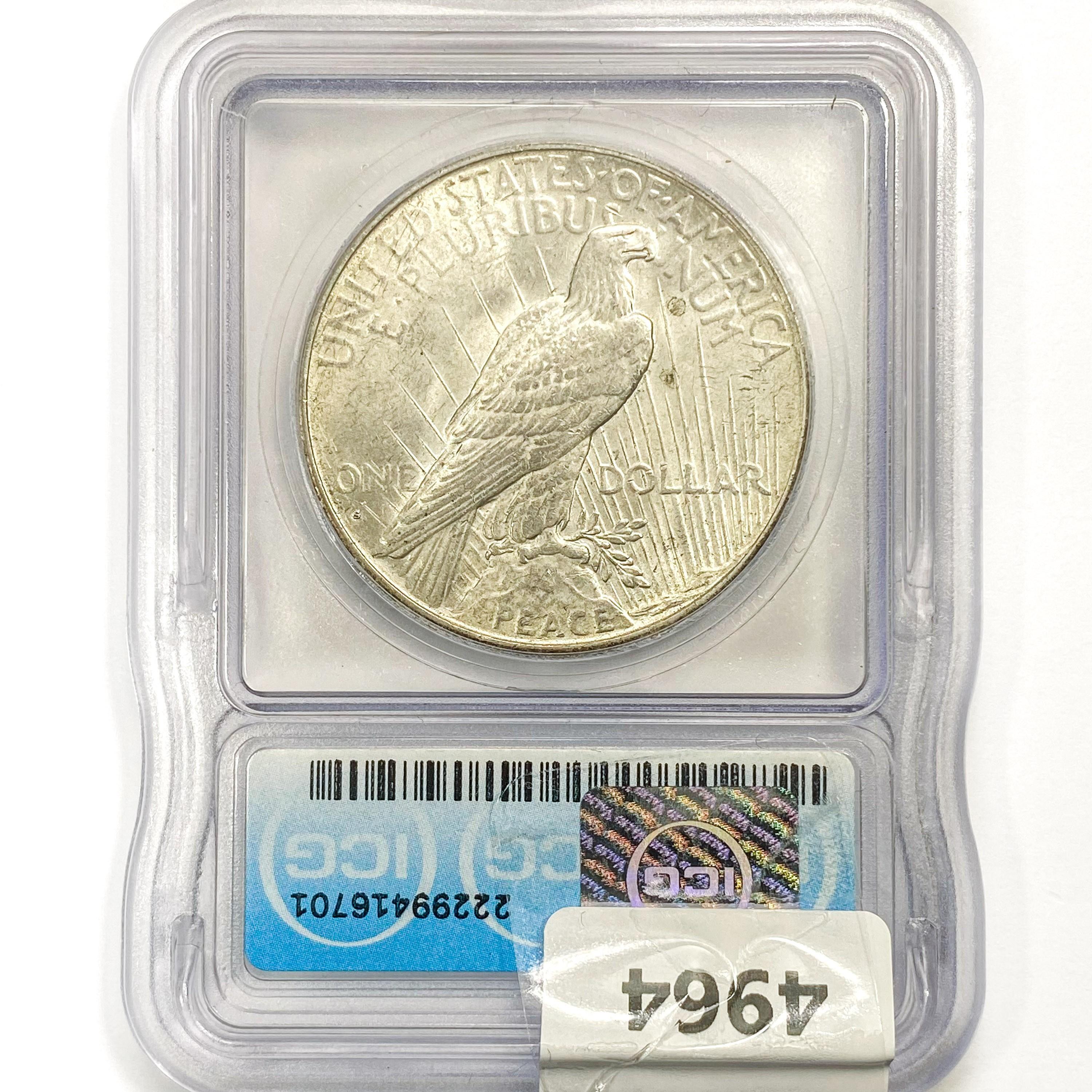1935-S Silver Peace Dollar ICG MS62