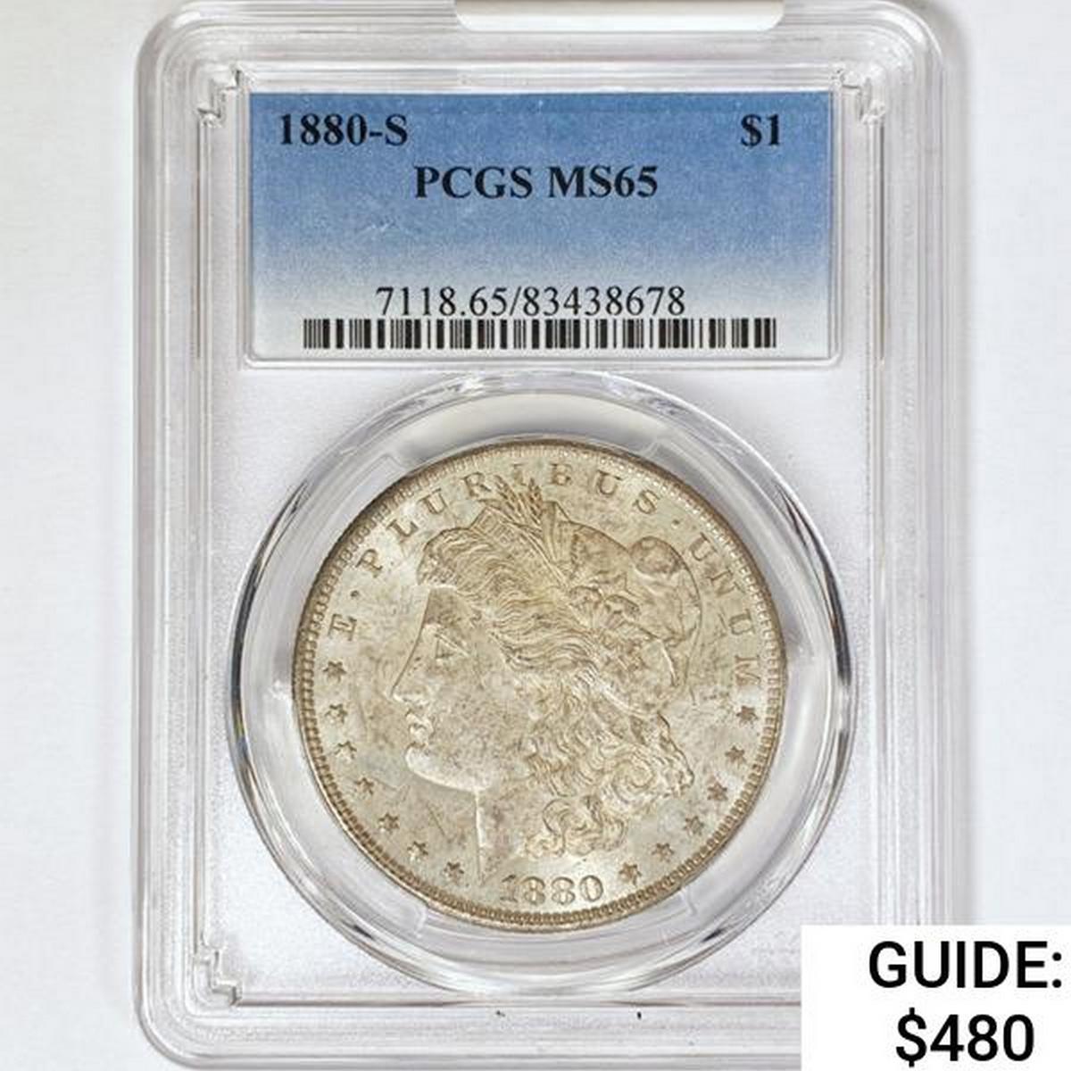 1880-S Morgan Silver Dollar PCGS MS65