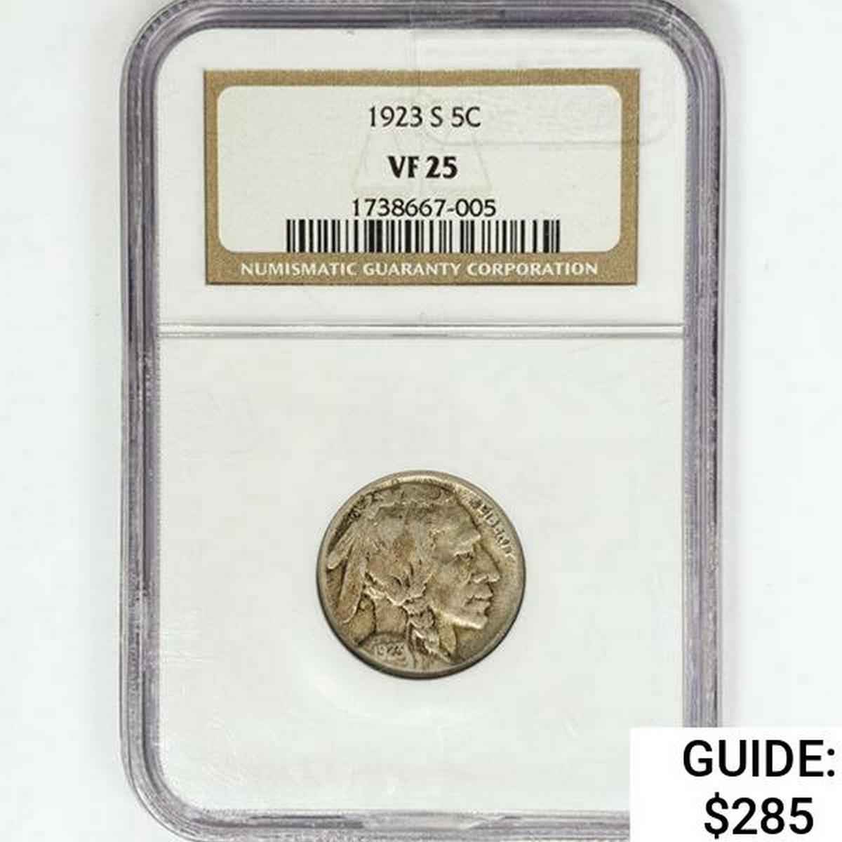 1923-S Buffalo Nickel NGC VF25