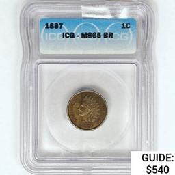 1887 Indian Head Cent ICG MS65 BR