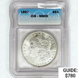 1897 Morgan Silver Dollar ICG MS65