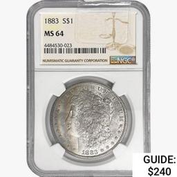 1883 Morgan Silver Dollar NGC MS64