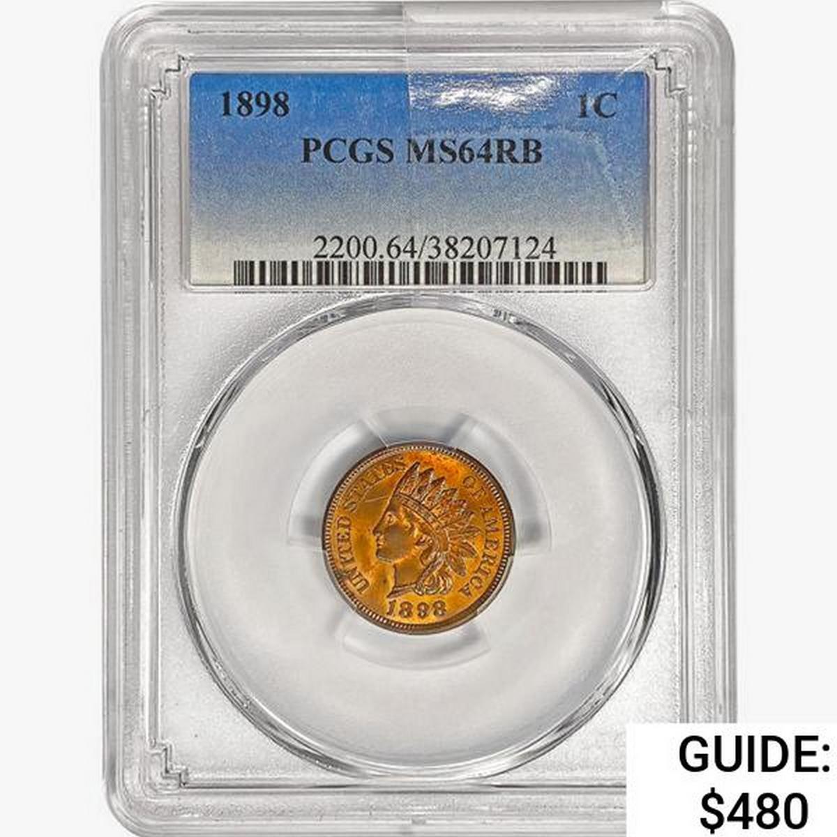 1898 Indian Head Cent PCGS MS64 RB