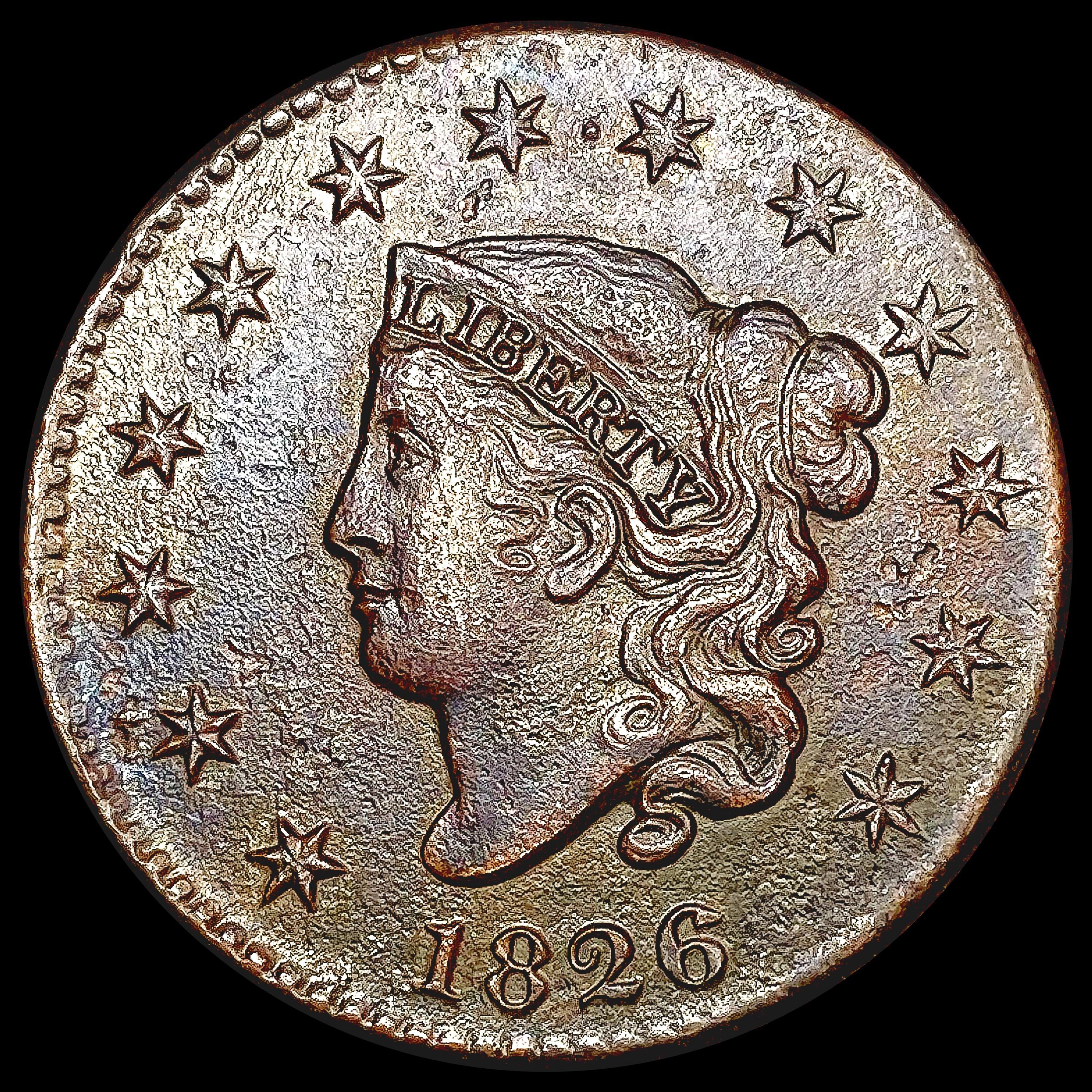 1826 Coronet Head Large Cent NEARLY UNCIRCULATED