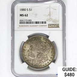 1880-S Morgan Silver Dollar NGC MS62