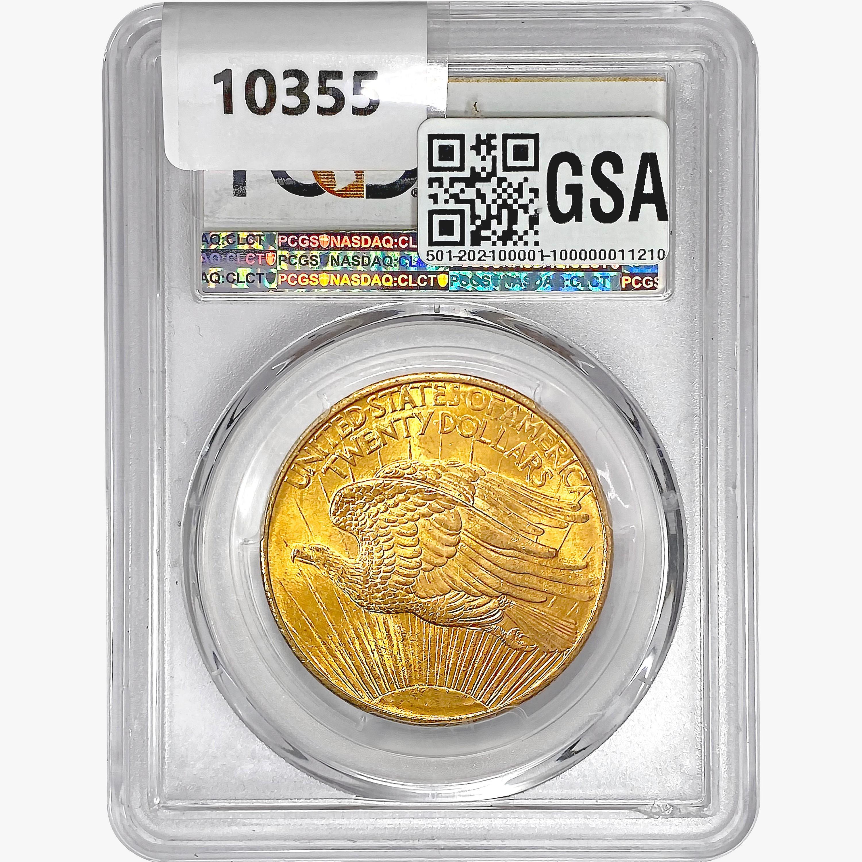 1908 $20 Gold Double Eagle PCGS MS64 No Motto