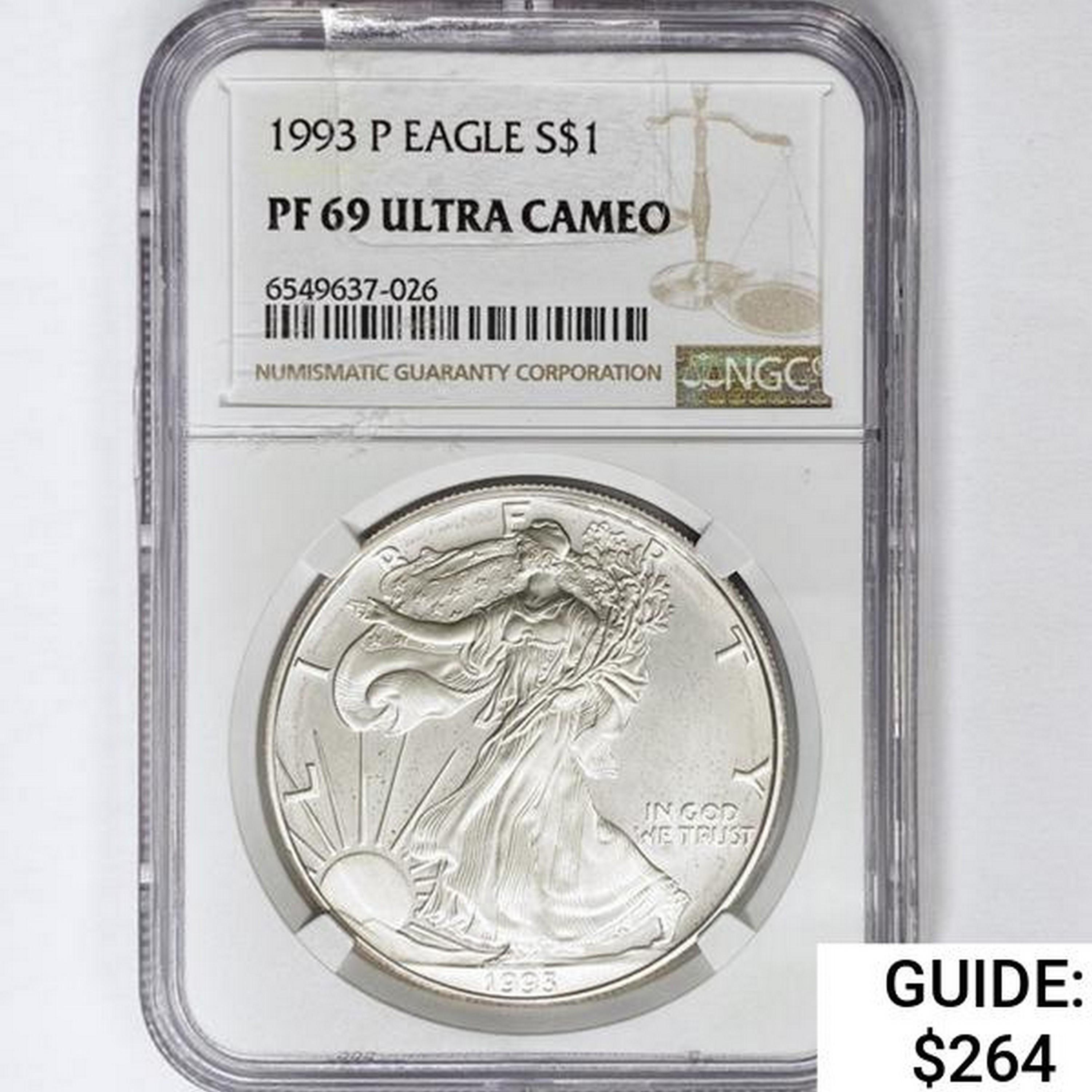 1993 American 1oz Silver Eagle NGC PF69 UC