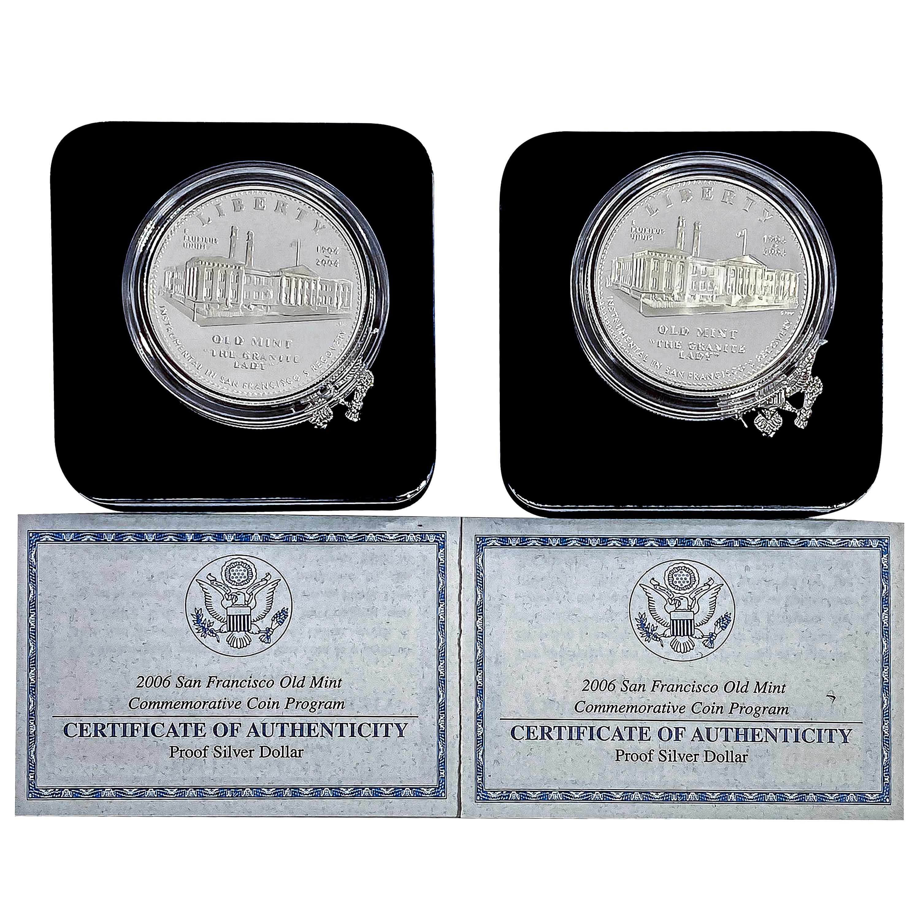 2006-S San Francisco Old Mint Proof Silver Dollars