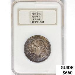 1936 Albany Half Dollar NGC MS64