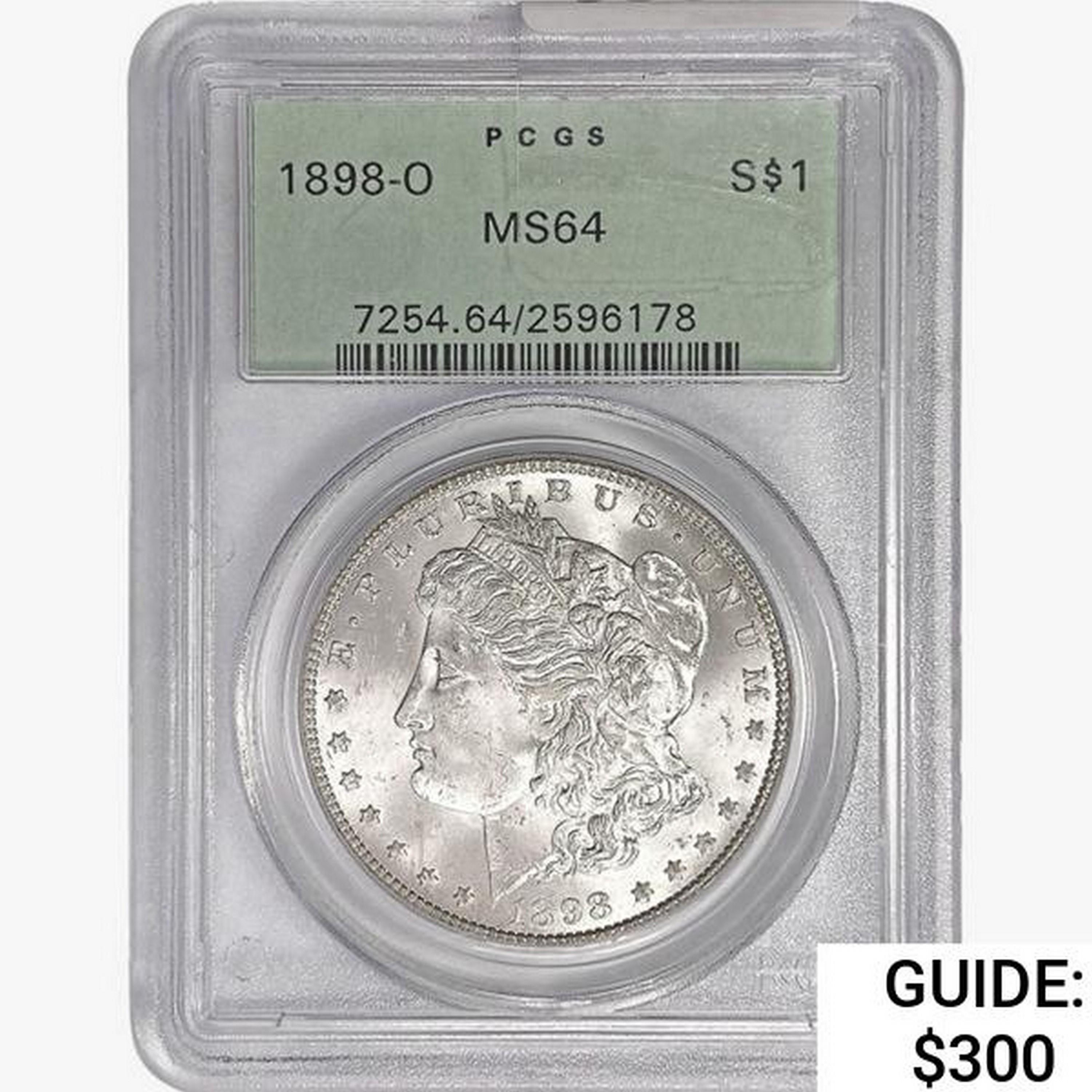 1898-O Morgan Silver Dollar PCGS MS64