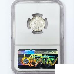 1941-D Mercury Silver Dime NGC MS66 FB