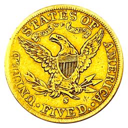 1887-S $5 Gold Half Eagle