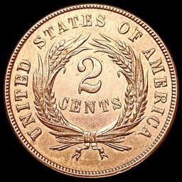 1864 RED Two Cent Piece CHOICE BU