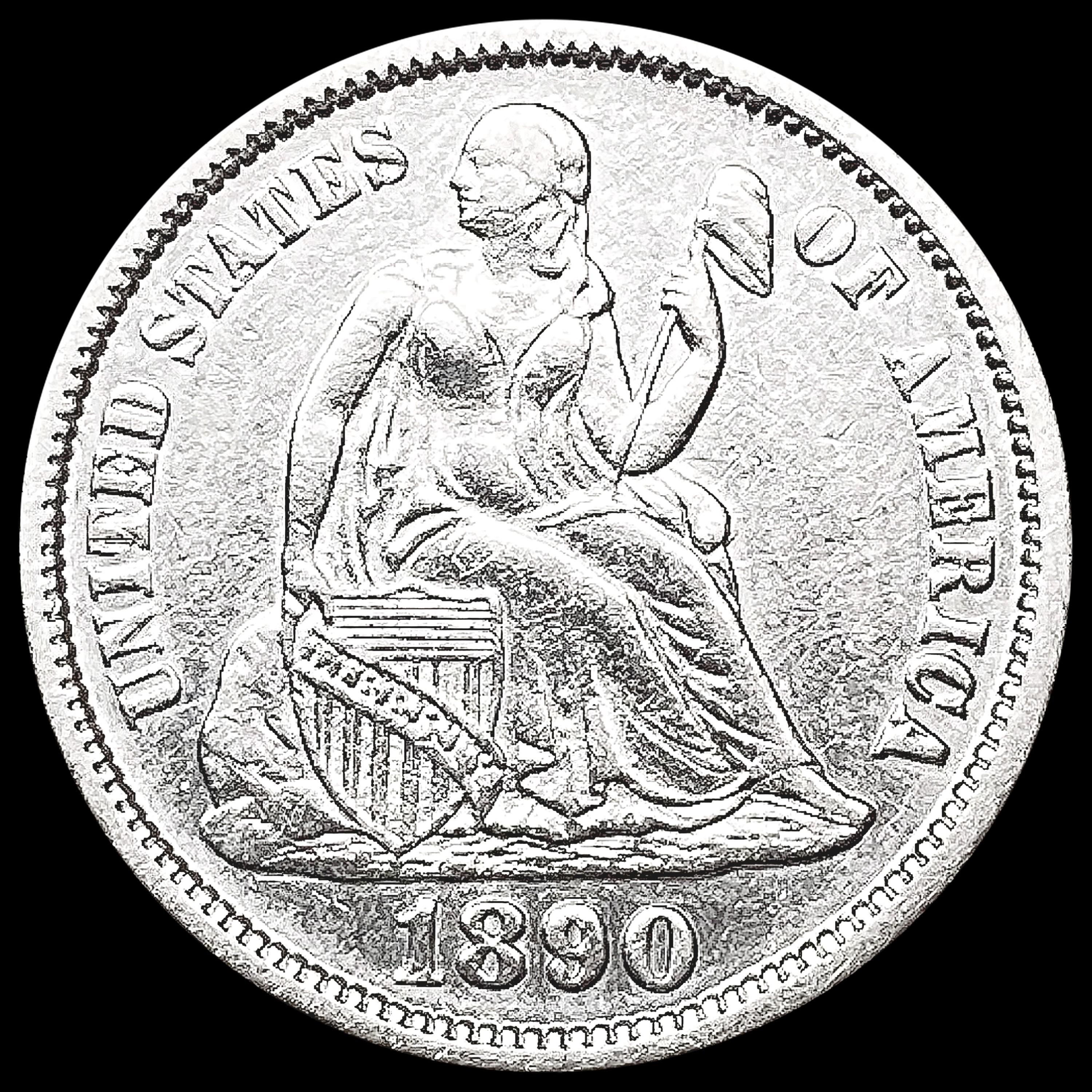 1890 Seated Liberty Dime CHOICE BU