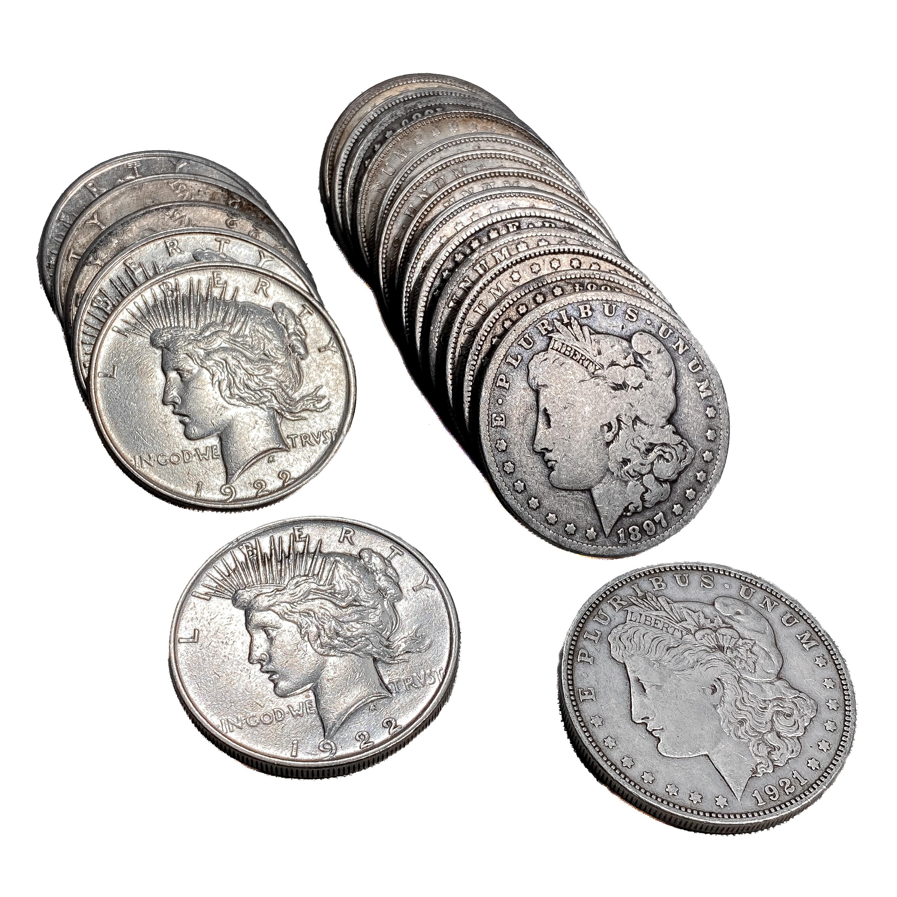 1878-1923 Varied Silver Dollars [20 Coins]