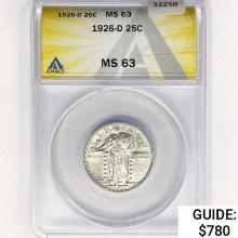 1926-D Standing Liberty Quarter ANACS MS63