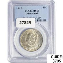 1934 Maryland Half Dollar PCGS MS66