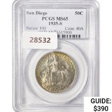 1935-S San Diego Half Dollar PCGS MS65