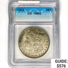 1902 Morgan Silver Dollar ICG MS63