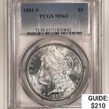 1881-S Morgan Silver Dollar PCGS MS63