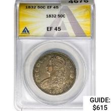 1832 Capped Bust Half Dollar ANACS EF45 Super PQ