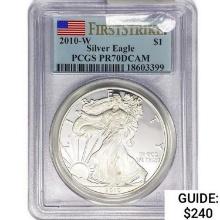 2010-W American Silver Eagle PCGS PR70 DCAM