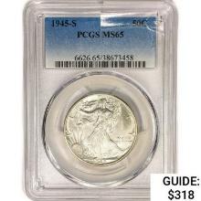 1945-S Walking Liberty Half Dollar PCGS MS65