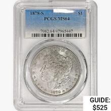 1878-S Morgan Silver Dollar PCGS MS64