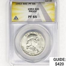 1953 Franklin Half Dollar ANACS PF65 PROOF