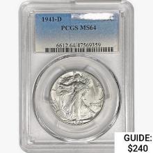 1941-D Walking Liberty Half Dollar PCGS MS64